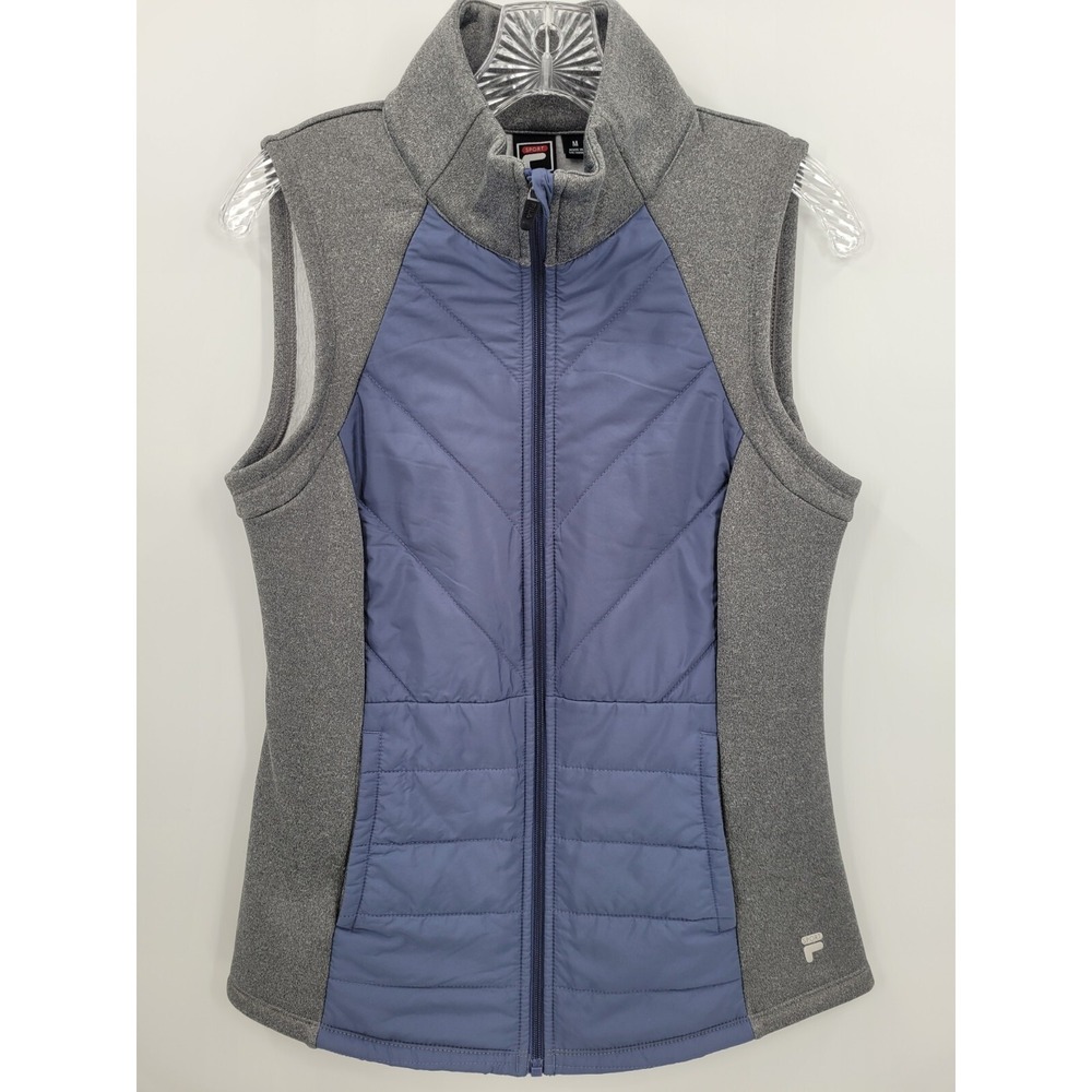 Womans FILA Sport Full Zip‎ Gray/Violet Vest Size M